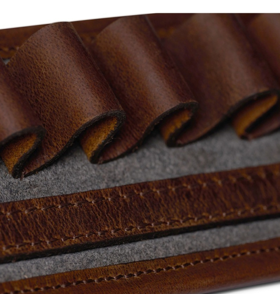 Patronengürtel , Leder Patronengürtel , Patronengurt " Büffelleder "